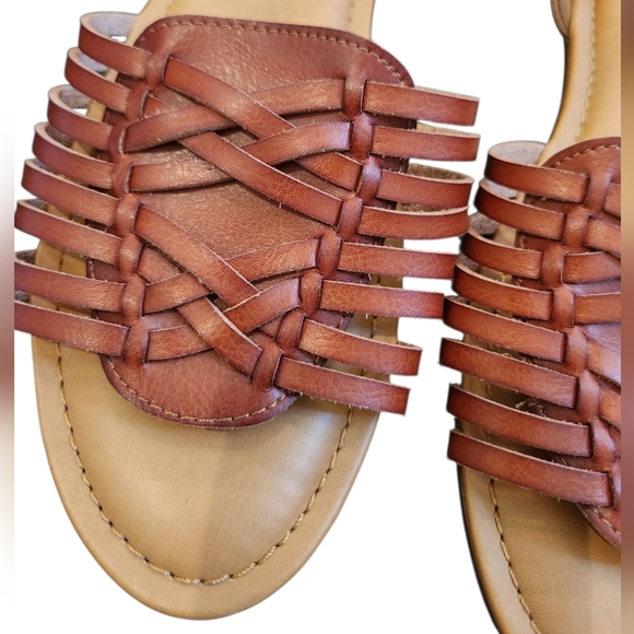 Time and Tru Women's Hurarche Flats Sandals Boho Woven - Size 10 - Picture 5 of 6
